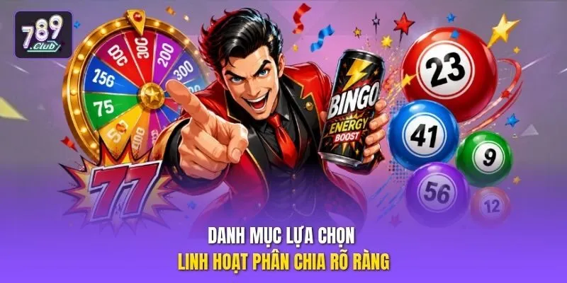 Danh mục lựa chọn linh hoạt phân chia rõ ràng