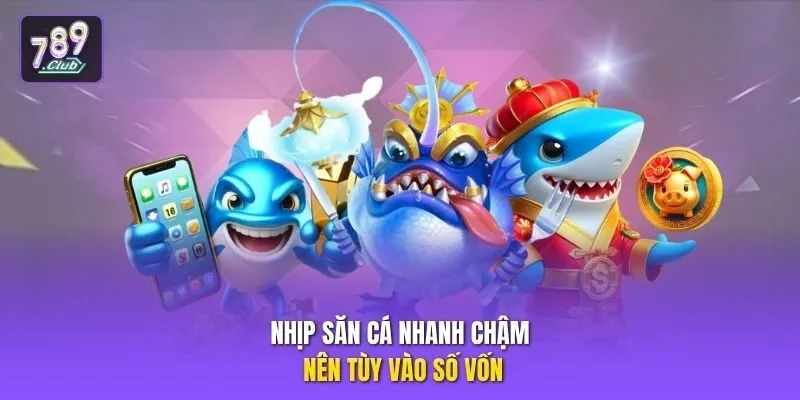 Nhịp săn cá nhanh chậm nên tùy vào số vốn