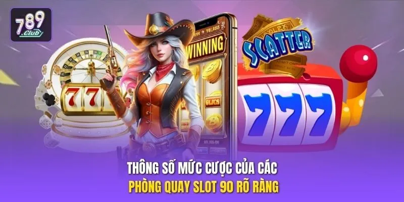Thông số mức cược của các phòng quay slot 90 rõ ràng